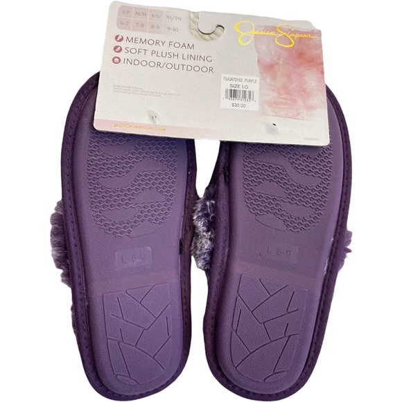 NWT Women’s Slippers Size M 7/8 JESSICA SIMPSON MICRO SCUFF SLIPPERS Purple - Picture 5 of 9